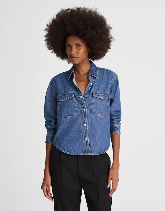 Airy Denim Oversized Shirt-Jacket | Madewell