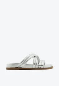 Sandália Papete Prata Schutz Snake | ZZ Mall (BR)