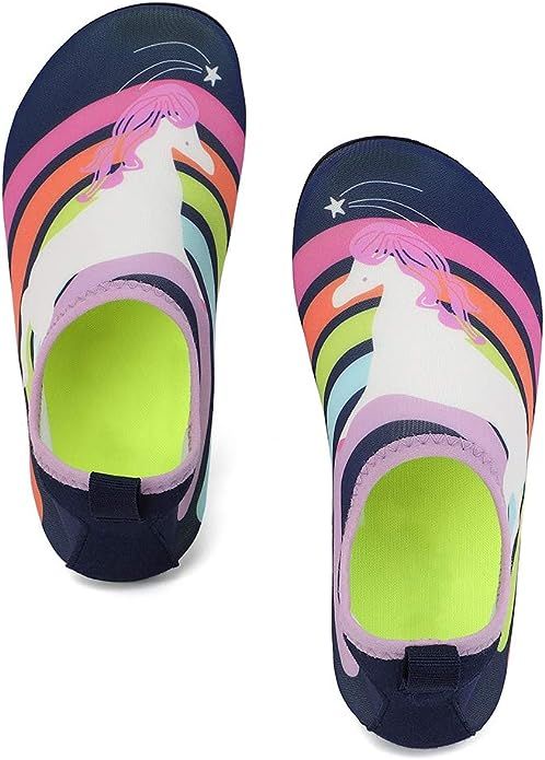 HIITAVE Kids Water Shoes Non-Slip Beach Swim Barefoot Quick Dry Aqua Pool Socks for Boys & Girls ... | Amazon (US)