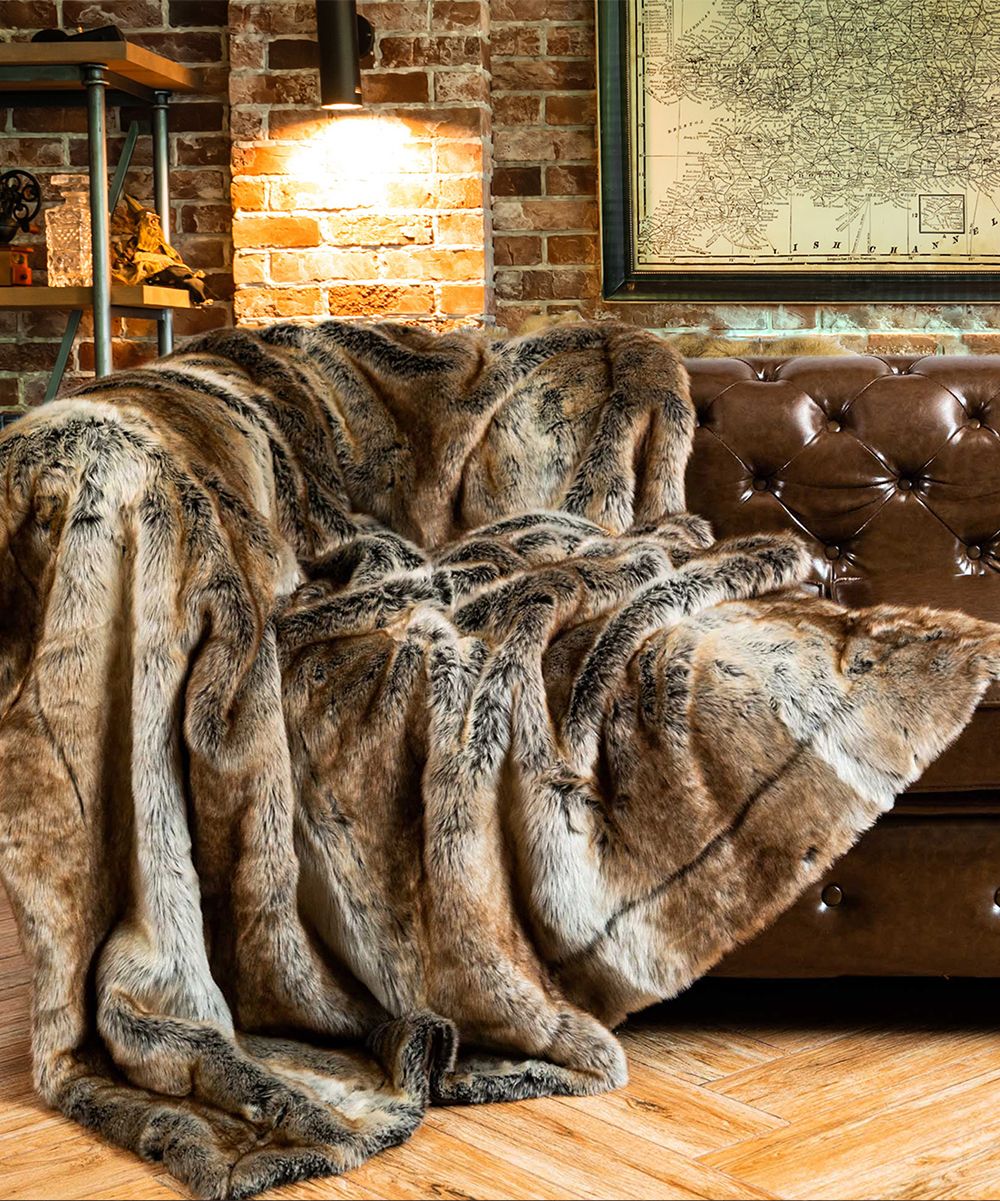 Battilo Home Throws Brown - Brown Faux Fur Blanket | Zulily