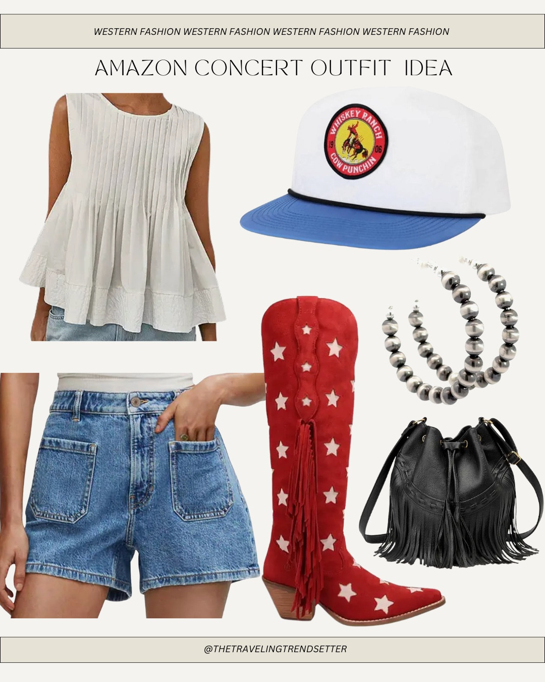 Amazon fashion country concert outfit idea - red cowgirl boots - denim shorts - look for less for summer 

#LTKStyleTip #LTKFindsUnder100 #LTKFindsUnder50