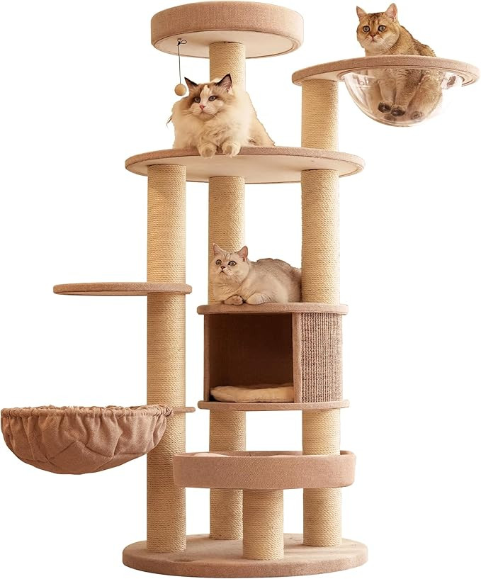 Extra Large Cat Tree for Maine Coon,65 Inches Tall Cat Tree Tower for Indoor Cats Large Adult 20 ... | Amazon (US)