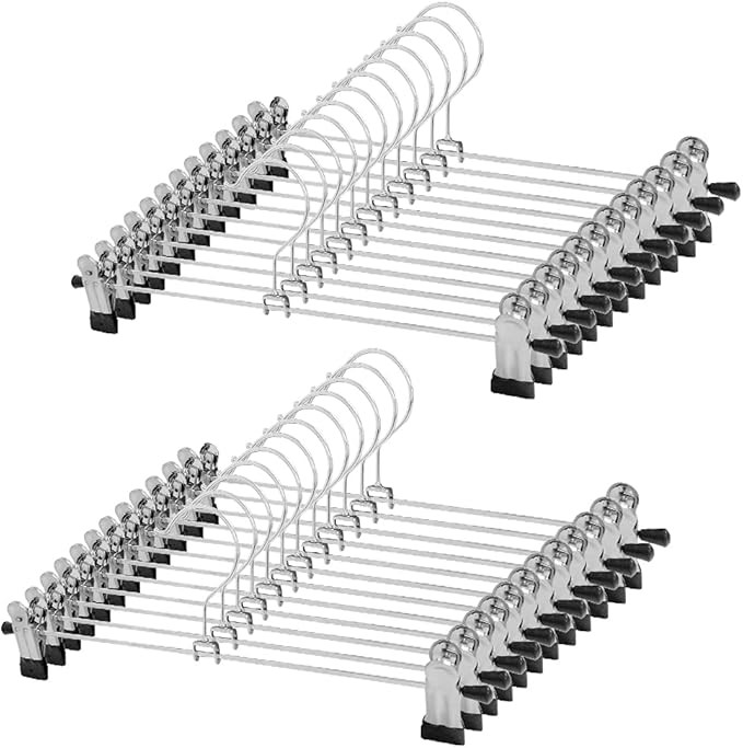 GoodtoU Pant Hangers with Clips Skirt Hangers Hangers for Pants Short Hangers Trouser Hangers Met... | Amazon (US)