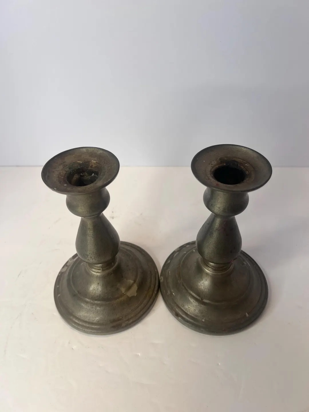 Vintage International Pewter Candle Holders - Etsy | Etsy (US)