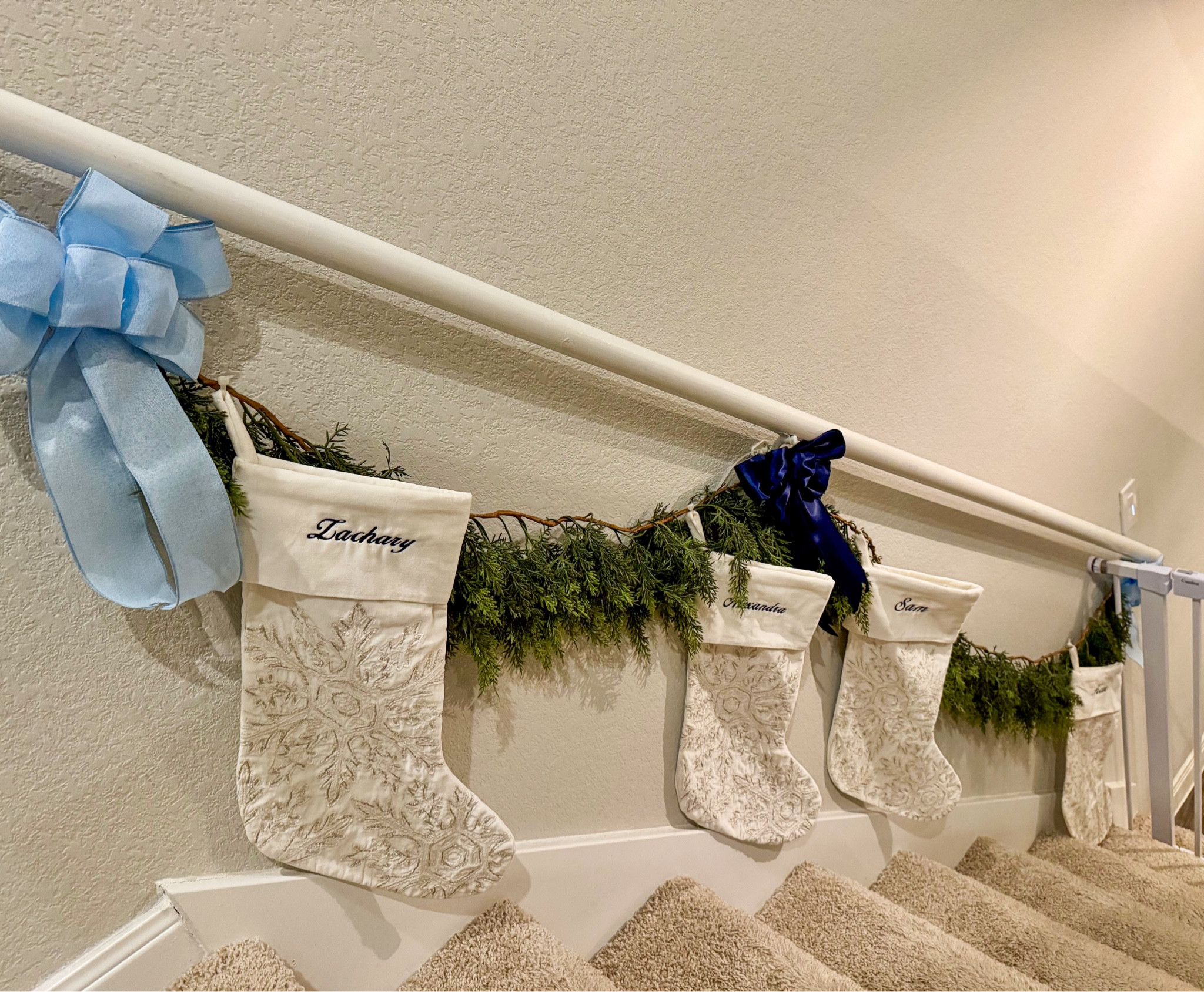 Stockings were hung by the staircase with care 🎄

#LTKHome #LTKSeasonal #LTKHoliday