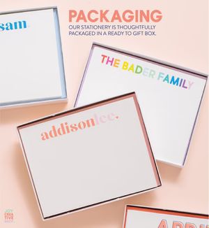 Refined All Caps Personalized Stationery | Joy Creative Shop