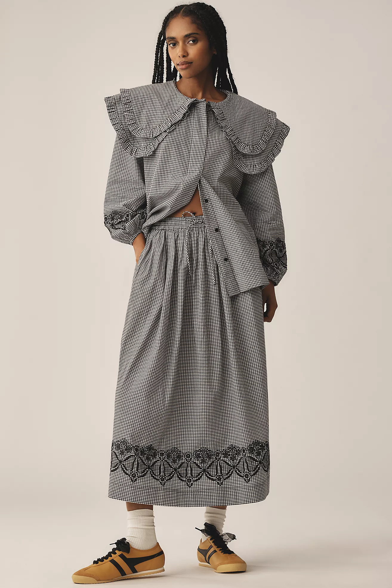 Damson Madder Keeley Midi Skirt | Anthropologie (US)