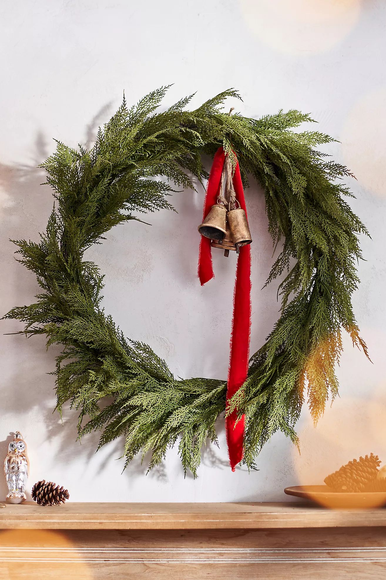 Faux Cedar Hinged Wreath | Anthropologie (US)