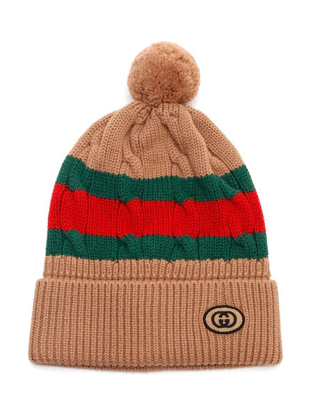 Gucci Web Stripe Knit Beanie | Cettire Global