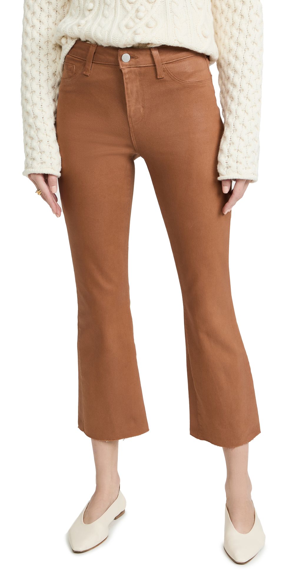 L'AGENCE Kendra High Rise Crop Flare Jeans | SHOPBOP | Shopbop