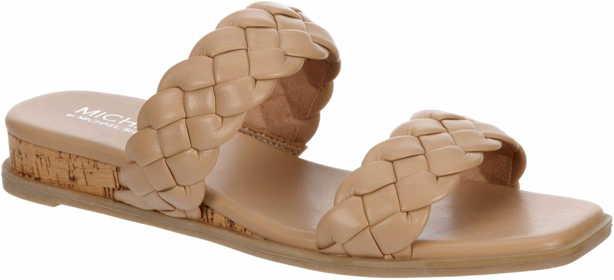 Michael By Michael Shannon Patrice - Women's Braided Two-Strap Slip-On Flat Sandal | Amazon (US)