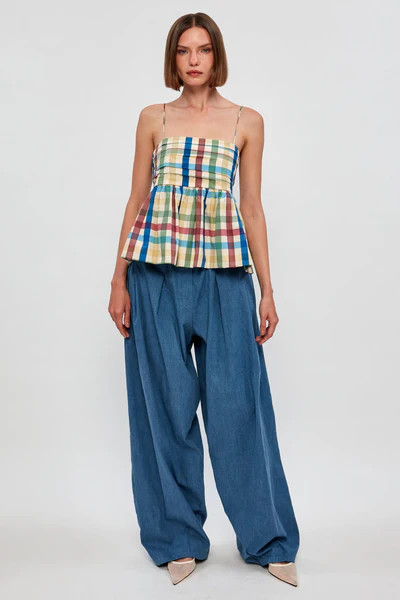 Peplum Cami | Draped Wide-Leg Pant | S/W/F Boutique (US)