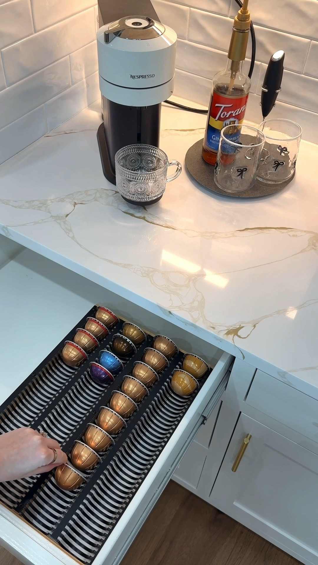 This keeps all our Nespresso pods organized and easy to grab! Such a small upgrade that makes mornings easier 

#LTKSaleAlert #LTKfoodie #LTKHome