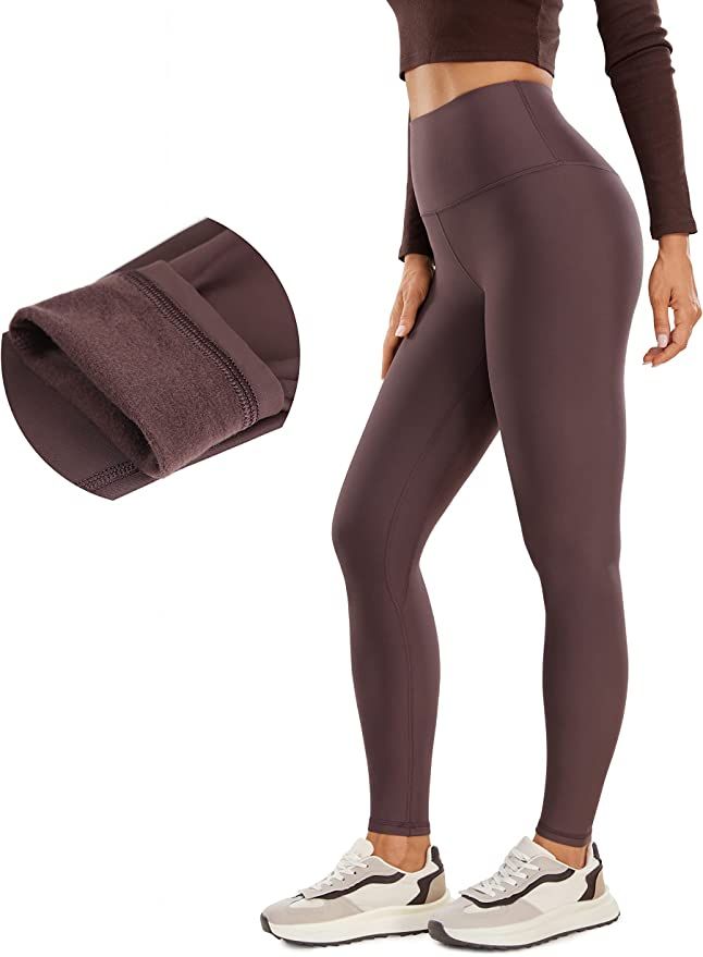 CRZ YOGA Thermal Fleece Lined Leggings Women 28'' - Winter Warm Workout Hiking Pants High Waisted... | Amazon (US)