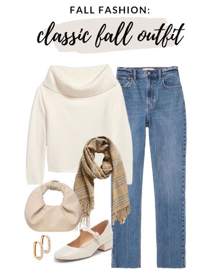 Classic fall outfit idea! Love this plaid scarf - it’s the best fall accessory! 

#fallfashion #falloutfit #fallsweater

Ivory fall sweater. Affordable fall outfit. Amazon designer style handbag. Trendy fall fashion. Mary janes. Neutral fall fashion  

#LTKfindsunder100 #LTKSeasonal #LTKstyletip