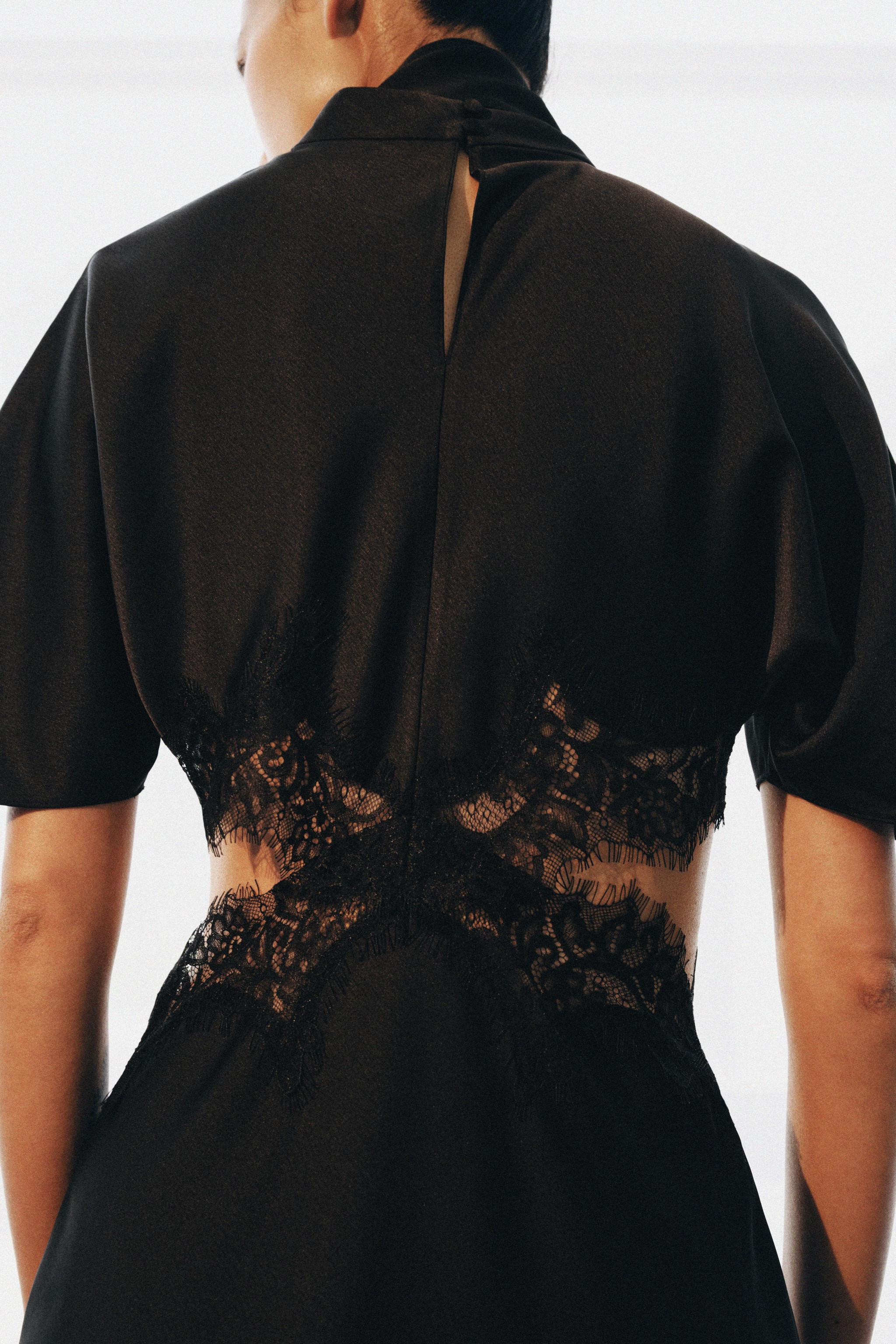 ZW COLLECTION SATIN LACE DRESS | Zara UK
