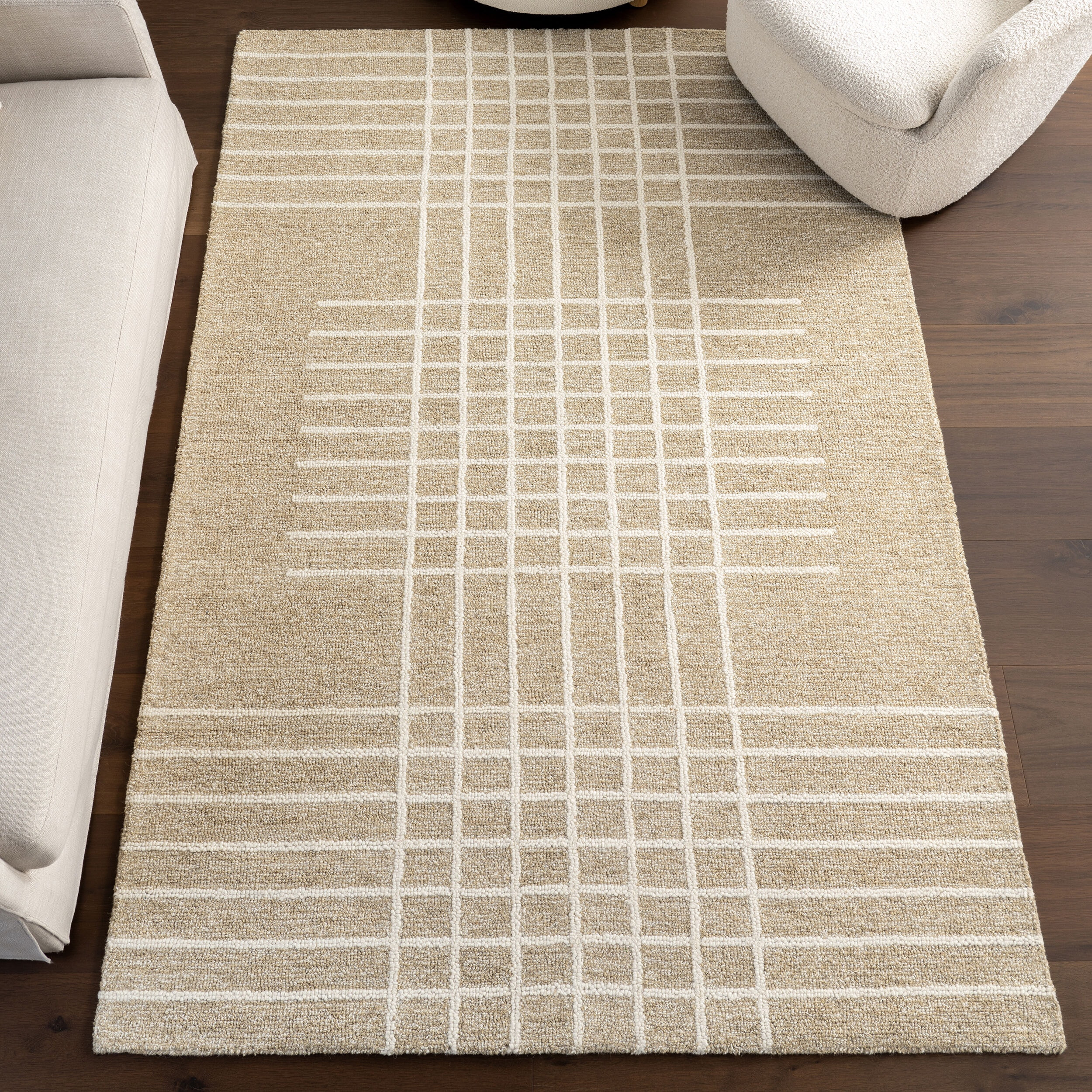 nuLOOM Teigen Contemporary Checkered 4ft. x 6ft. Beige Area Rug one_size | 200CCCH04A-406 | Lowe's