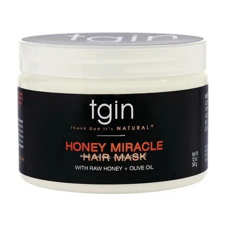 Thank God It's Natural (Tgin) Honey Miracle Hair Mask Deep Conditioner, Moisturizing, 12 oz | Walmart (US)