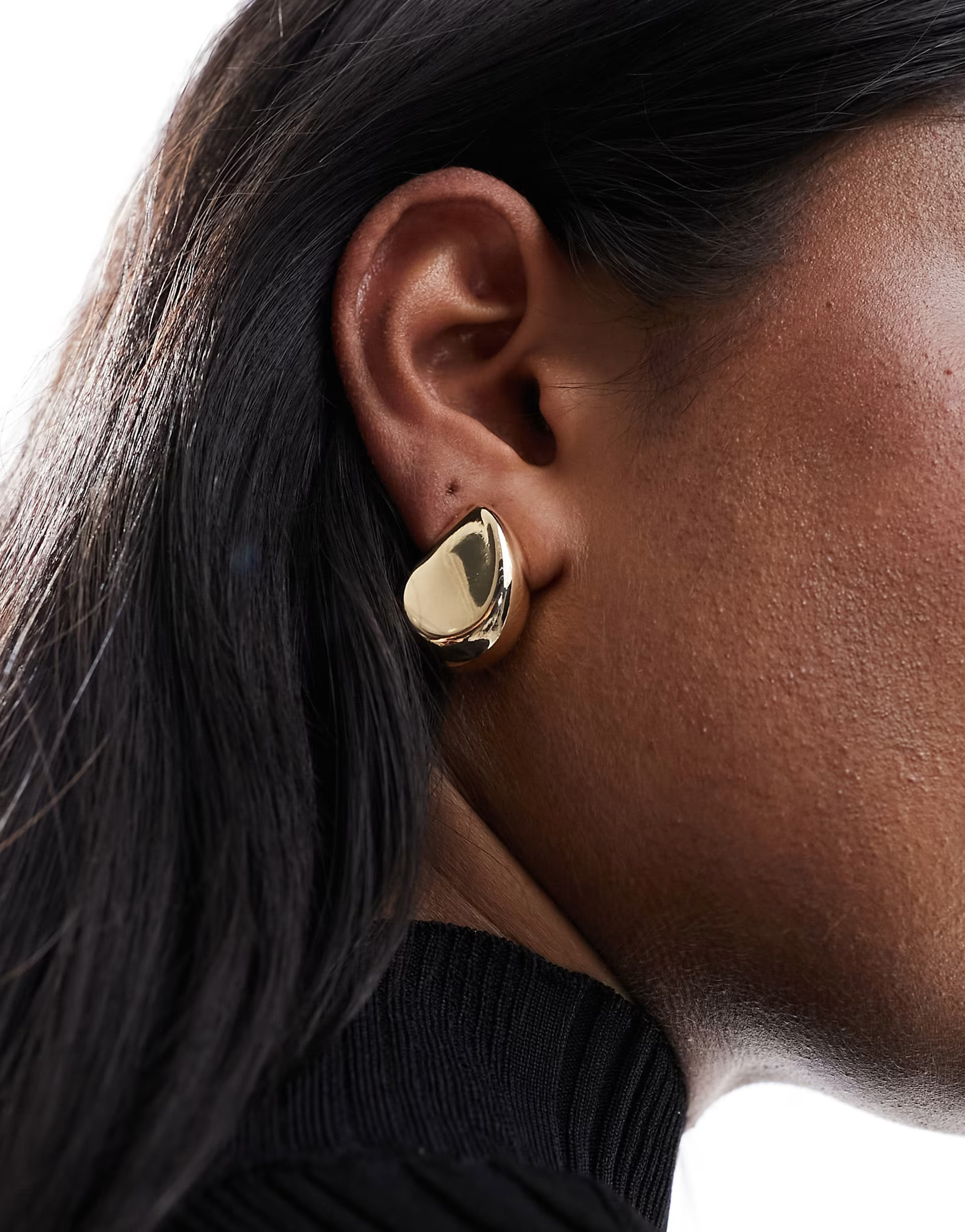 ASOS DESIGN stud earrings with inverted teardrop detail in gold tone | ASOS (Global)