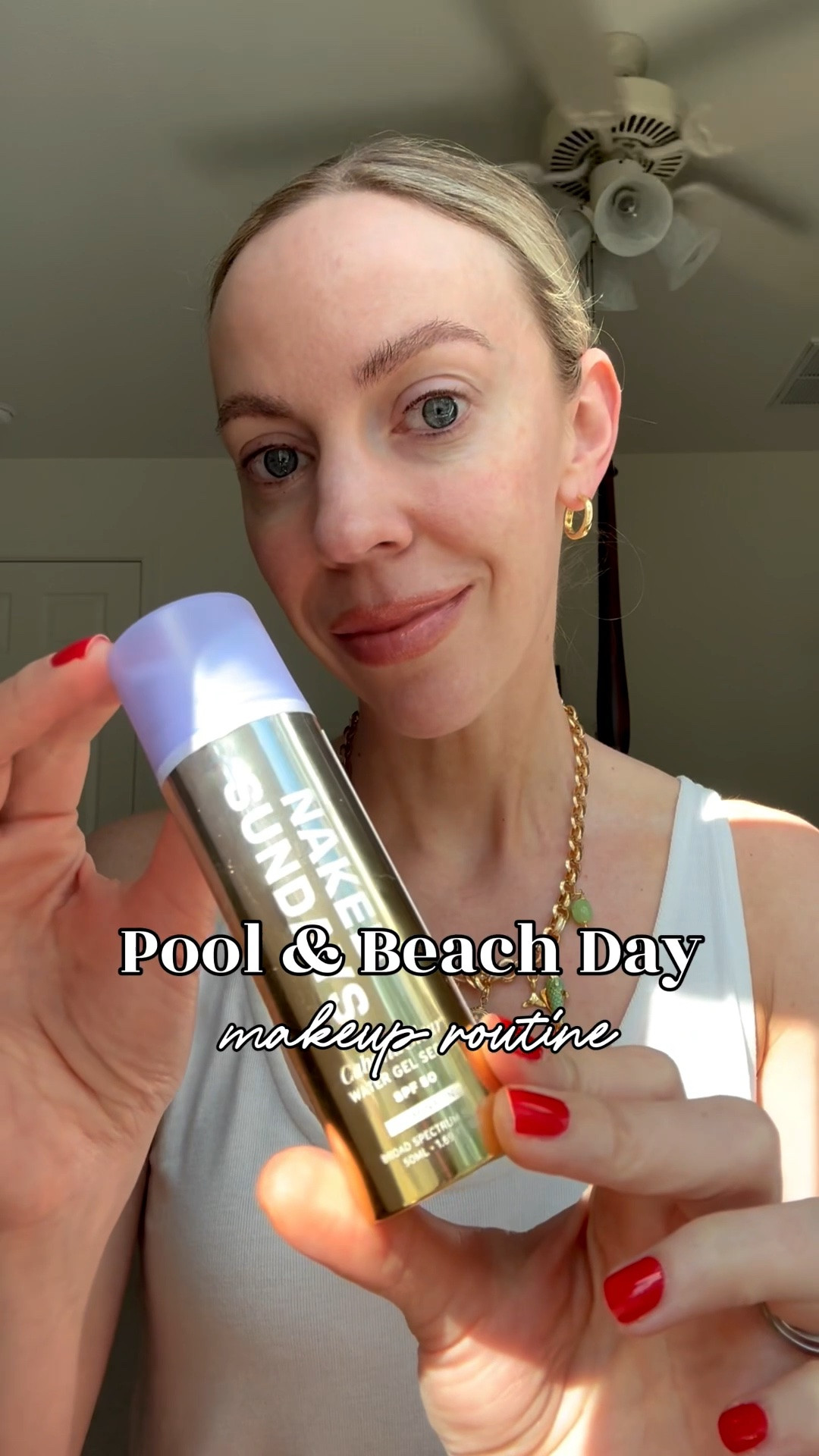 Pool and beach day makeup routine - loving this new SPF gel serum (wears so well under makeup and has an illuminating finish) and the scalp SPF mist is saving me!

#LTKBeauty #LTKOver40 #LTKTravel