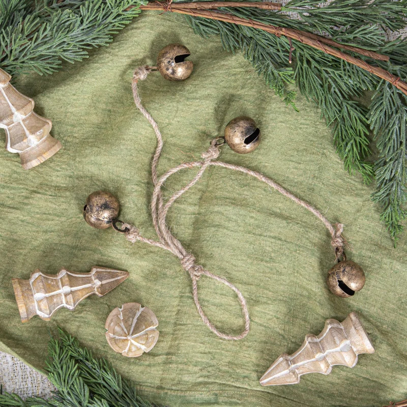 Hanging Metal Jingle Bells With Jute Rope | Wayfair North America