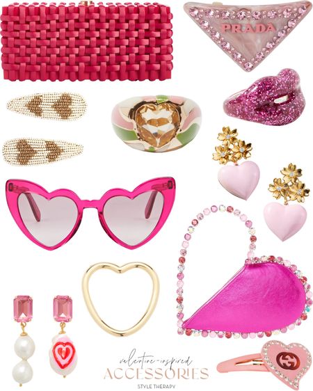 Valentine-inspired accessories 💘
Hair accessories, hair clips, bags, sunglasses, earrings, rings, jewelry, pink, red, gift guide #contest

#LTKFind #LTKGiftGuide #LTKSeasonal