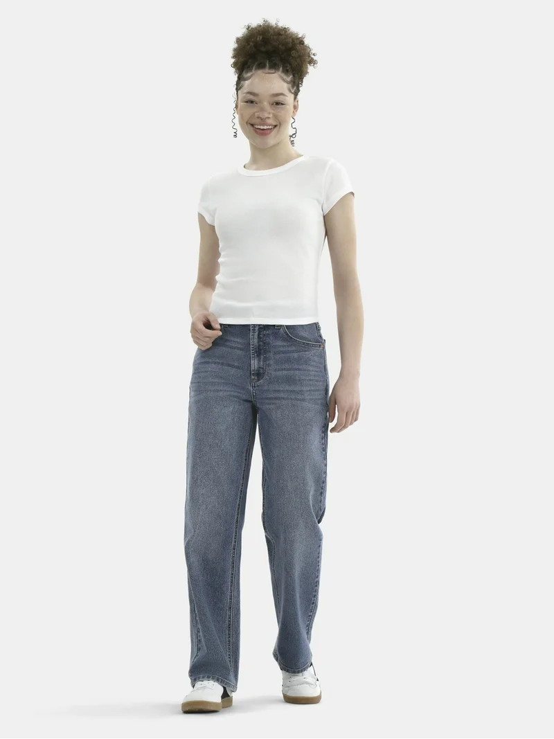 No Boundaries Waffle Tee, Women's - Walmart.com | Walmart (US)