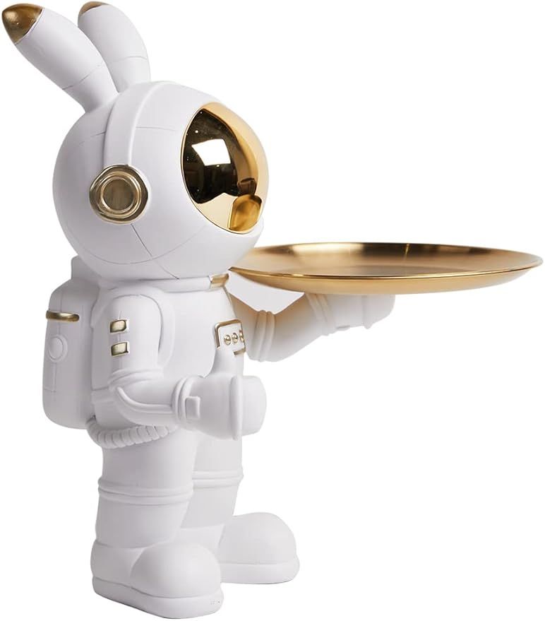 SEINHIJO Candy Dish Jewelry Snack Cookie Tray Astronaut Statue Sculpture Modern Decor Figurine Ho... | Amazon (US)