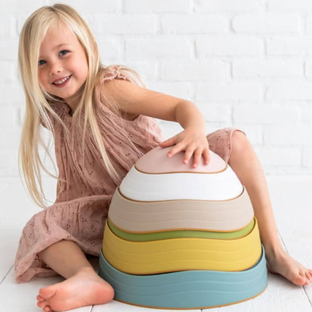 Bouncee Kids Balance Stones - 6 Pack Sensory Stepping Stones Toy Helps Toddler Balance | Amazon (US)