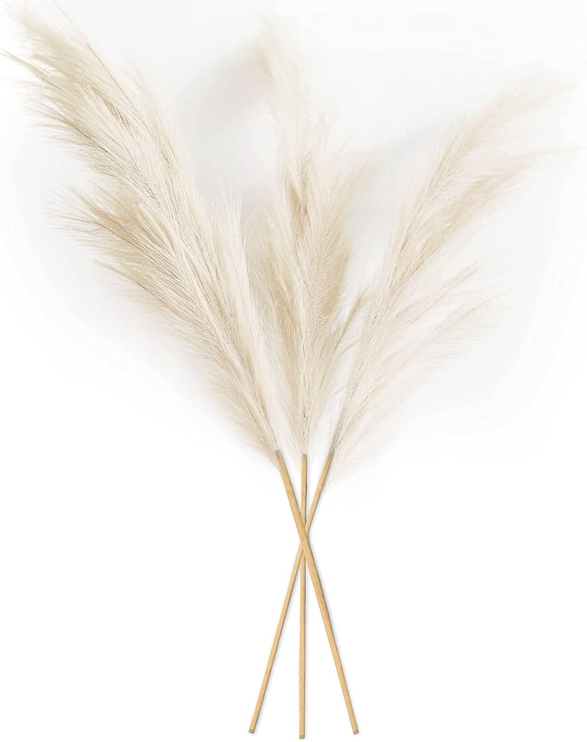 Fake Pampas Grass – 3 Pcs Large Faux Pampas Grass - Like Natural Artificial Tall Pampas Grass B... | Amazon (US)