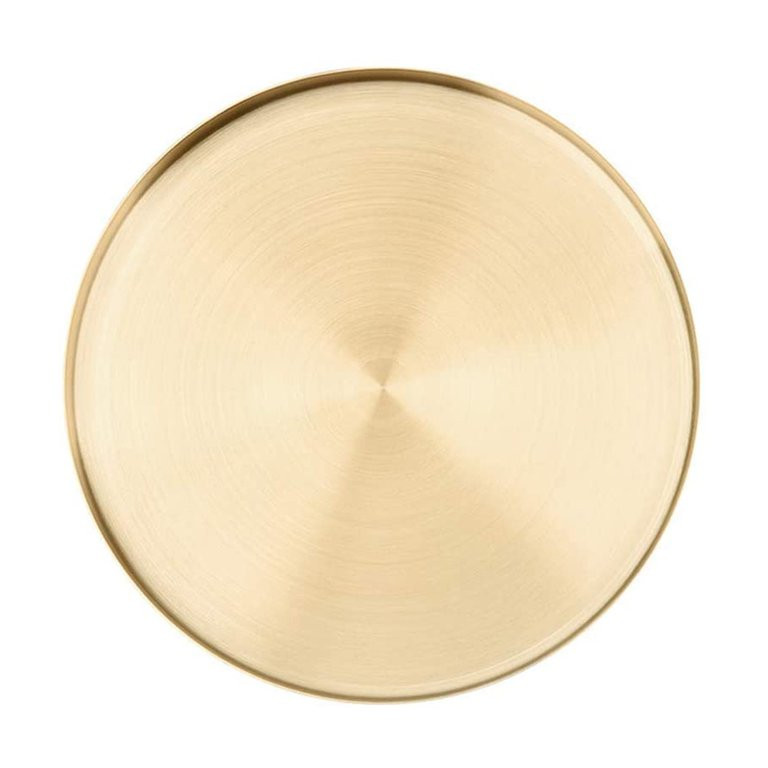 Reed Golden Stainless Steel Round Straight Side Tray Storage Jewelry Tray | Walmart (US)