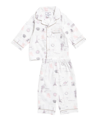 Girls 2pc Paris Musings Pajama Set | TJ Maxx