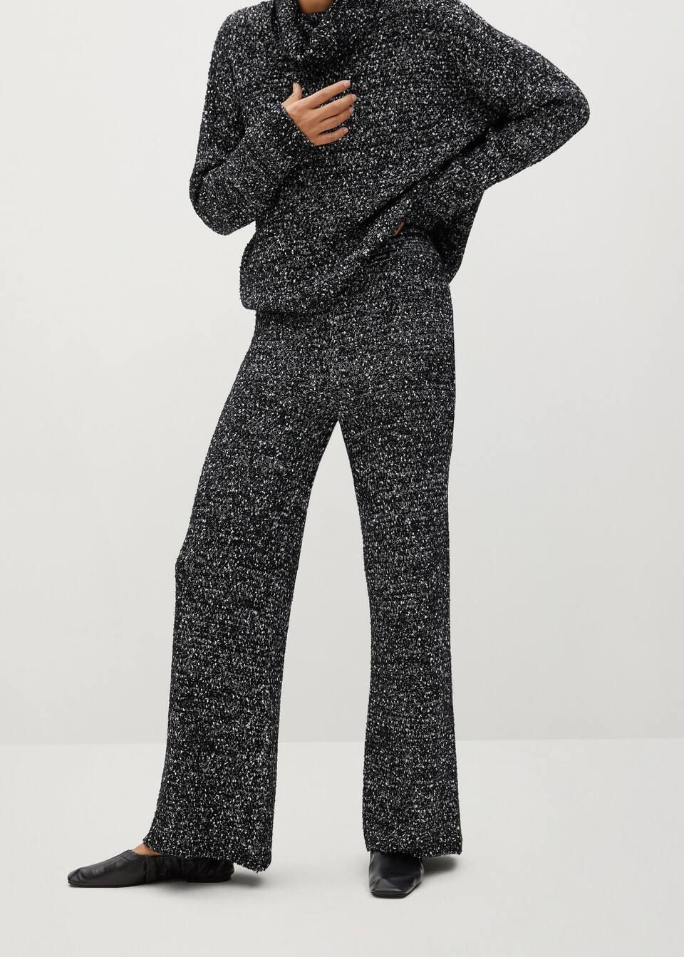 Flecked knit trousers | MANGO (US)
