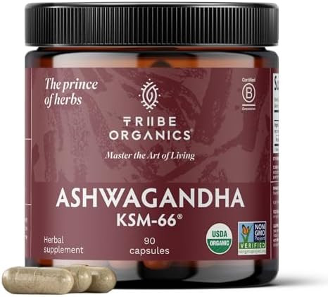 TRIBE ORGANICS Ashwagandha KSM 66 Pure Organic Root Powder Extract Ayurvedic Supplement - Focus M... | Amazon (US)
