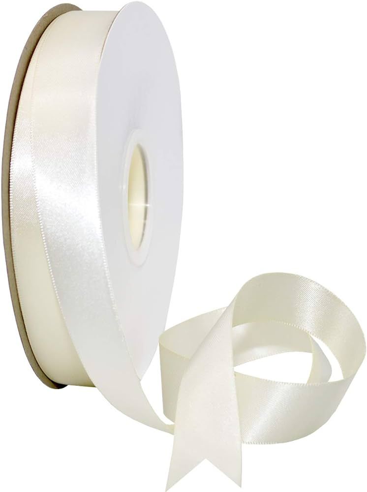 Morex Ribbon Double Face Satin Ribbon, 7/8"x 50 Yd, Antique White | Amazon (CA)