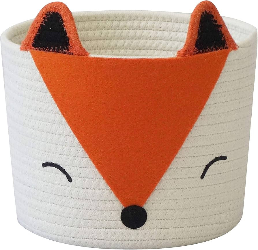 T&T Homewares Small Cute Orange Fox Basket for Baby Diaper Organizer, Baby Laundry Baskets, Nurse... | Amazon (US)