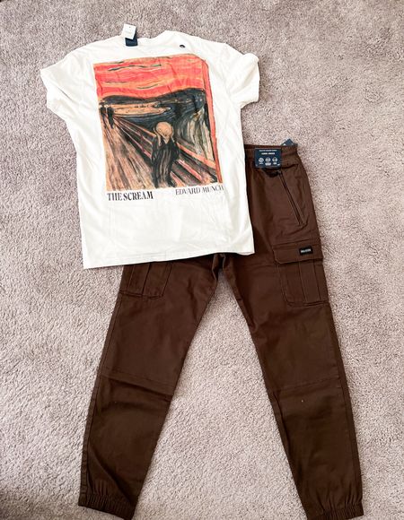 Teen boy back to school outfit - Scream graphic tee, cargo pants

#LTKmens #LTKkids #LTKBacktoSchool