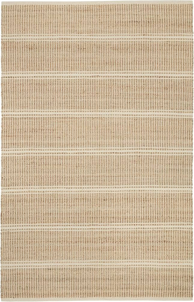 Dash & Albert Arbor Ivory Handwoven Jute Rug, 4 X 6 Feet, Ivory Stripe Pattern | Amazon (US)