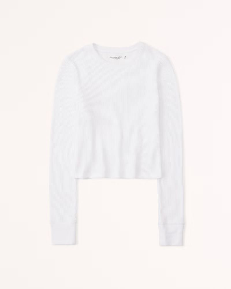 Essential Long-Sleeve Waffle Top | Abercrombie & Fitch (US)