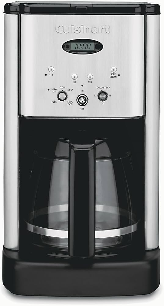 Cuisinart DCC-1200P1 Brew Central 12-Cup Programmable Coffeemaker Coffee Maker, Carafe, Brushed C... | Amazon (US)