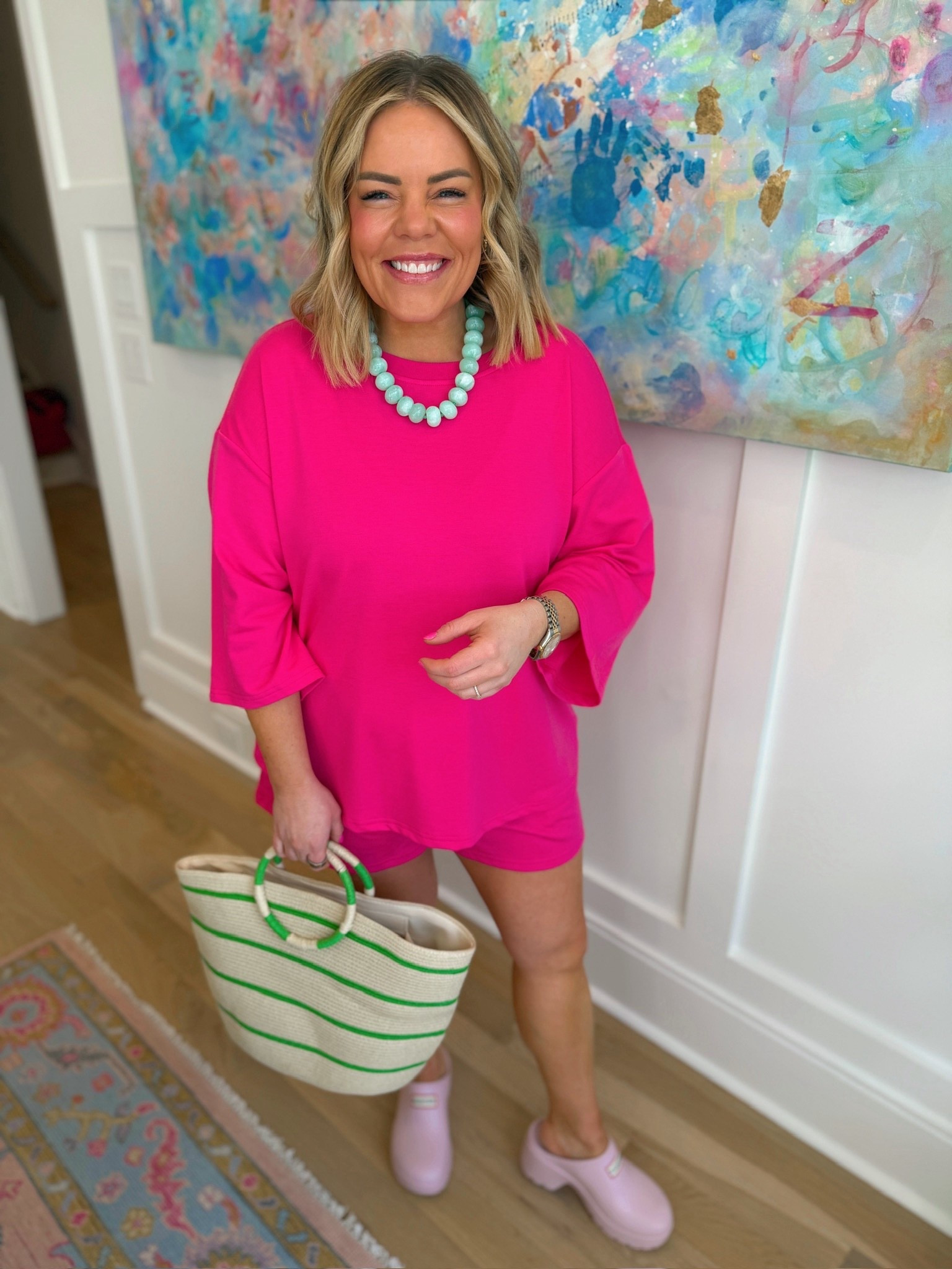 pink lounge set, spring fashion, casual spring outfit, trendy outfit, preppy chic style, vacation look, summer outfit 

#LTKSeasonal #LTKootd