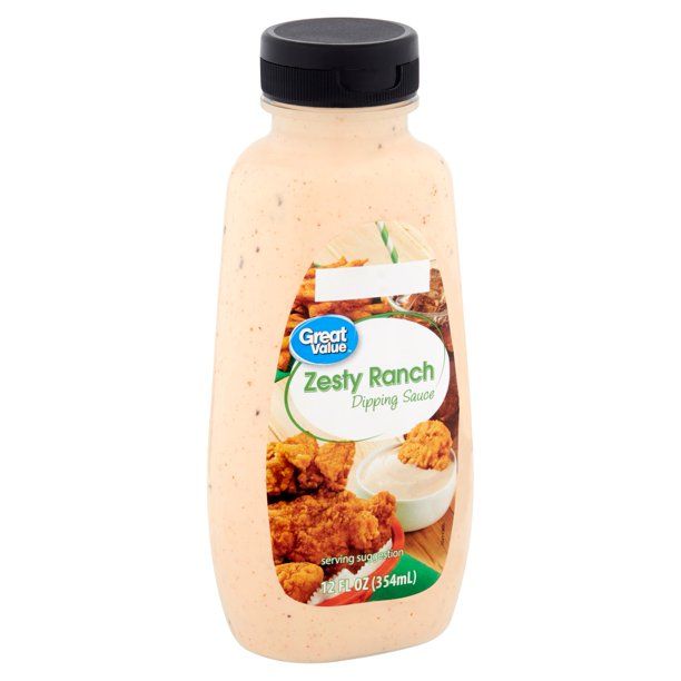 Great Value Zesty Ranch Dipping Sauce, 12 fl oz - Walmart.com | Walmart (US)