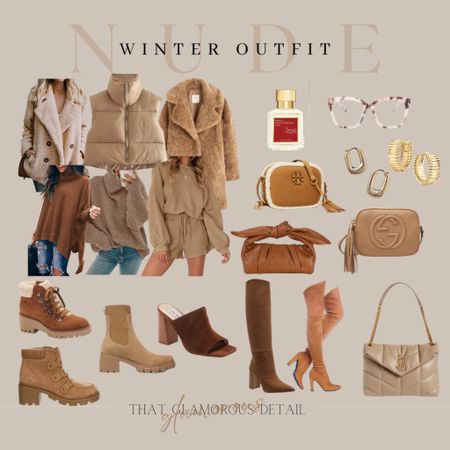 Nude Winter Outfit Inspo 

#nude #brown #brownboots #brownkneehighboots #bluelightglasses #gg #toryburch #earrings #goldhoopearrings #camel #nude #tan #brown #chelseaboot #turtlenecksweater #knitsweater #purse #teddybear #vest #abercrombie #perfume #wintercoat #leathervest #puffyvest #SYL #winterjacket #wintercoat #furcoat #furcollarcoat #walmart #winteroutfit #outfitoftheday #ootd #winterfashion #outerwear #womens #mamas #winterstreetstyle

#LTKsalealert #LTKshoecrush #LTKitbag