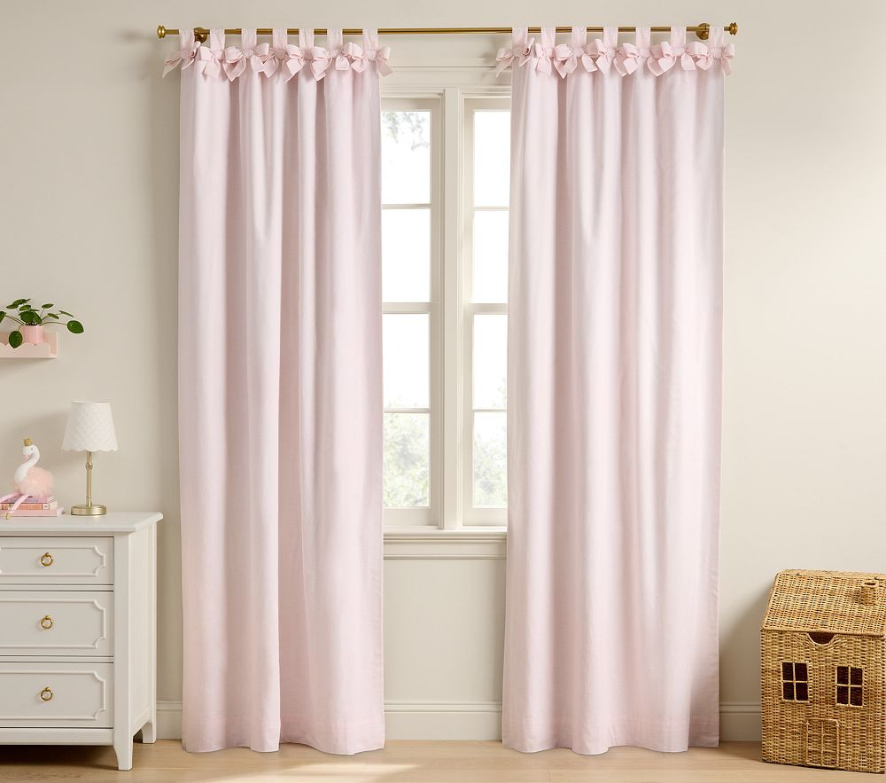Tie-Top Eyelet Blackout Curtain | Pottery Barn Kids