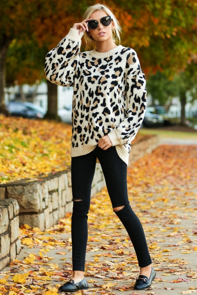 Stalk The Trend Leopard Print Sweater (BACKORDER 11/15) | Red Dress 