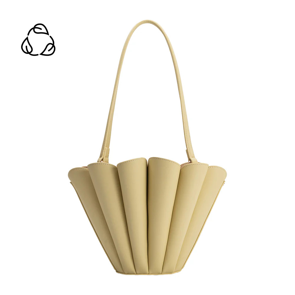 Yellow Shellie Recycled Vegan Leather Shoulder Bag | Melie Bianco | Melie Bianco