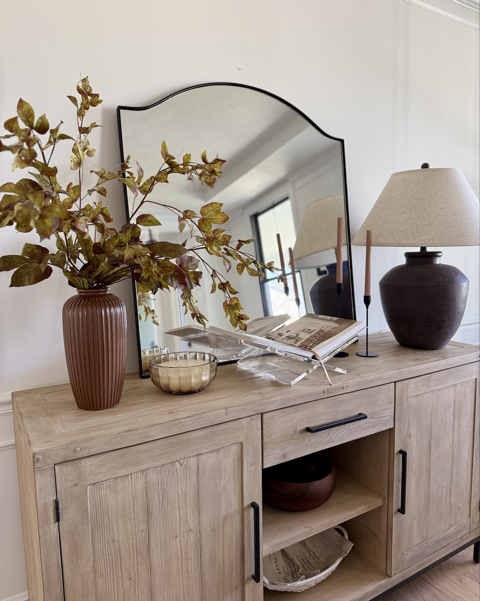 Fall Sideboard styling 🍂🍃🤎

#LTKHome #LTKSeasonal #LTKFindsUnder100