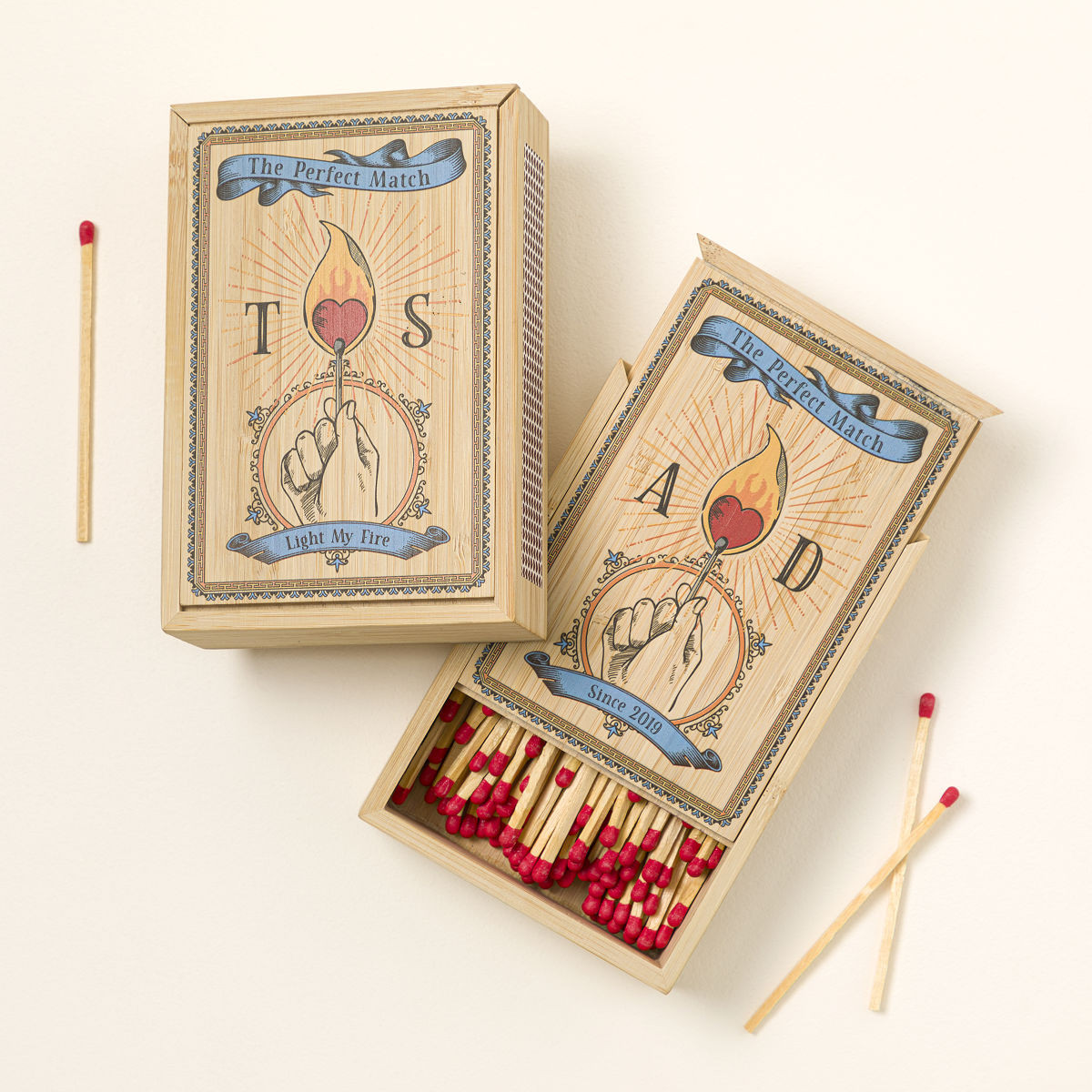 The Perfect Match Personalized Wood Matchbox | UncommonGoods
