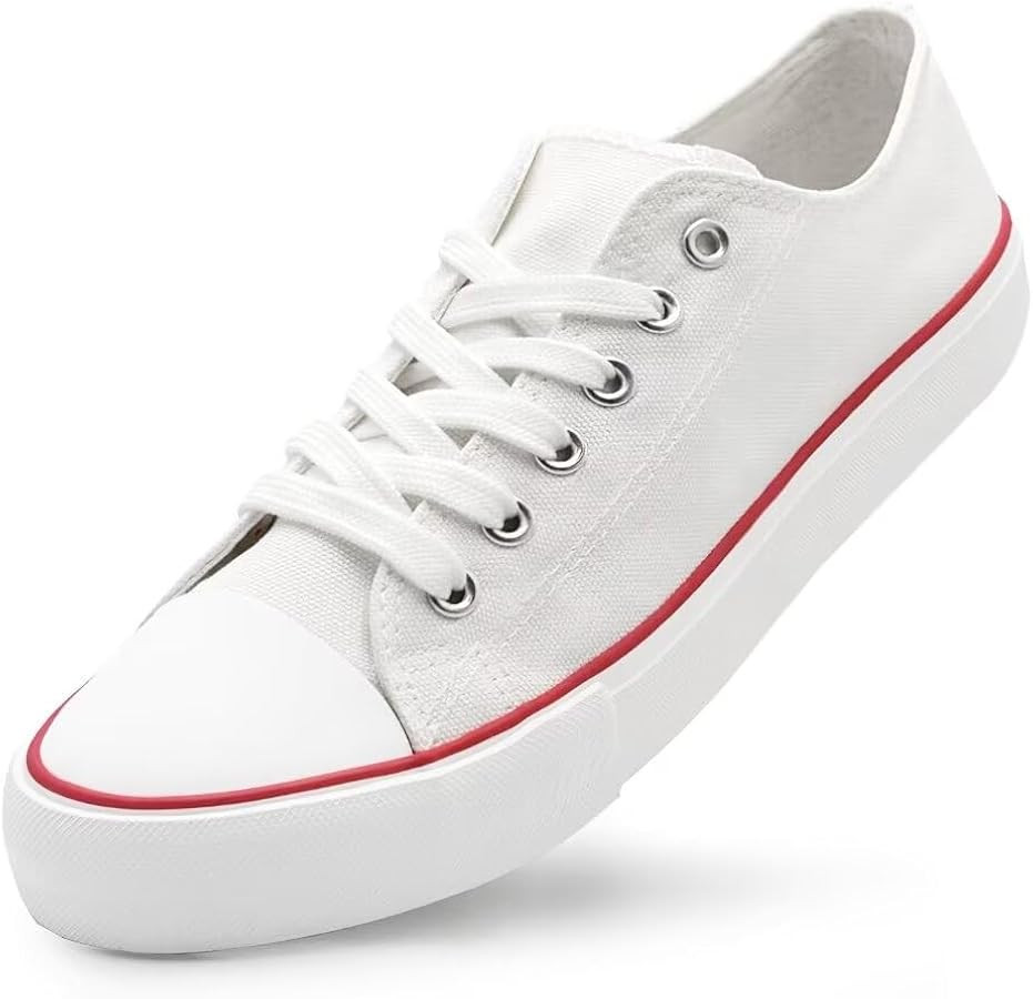 Unisex Low Top Lace Up Casual Canvas Shoes for Women and Men, Comfortable Lightweight Classic Fas... | Amazon (US)