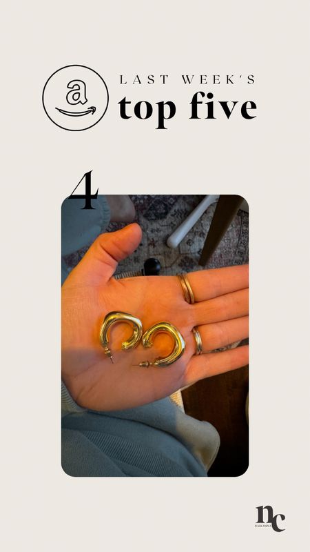 On repeat. Gold hoops. Earrings. Accessory  

#LTKfindsunder50 #LTKGiftGuide #LTKstyletip